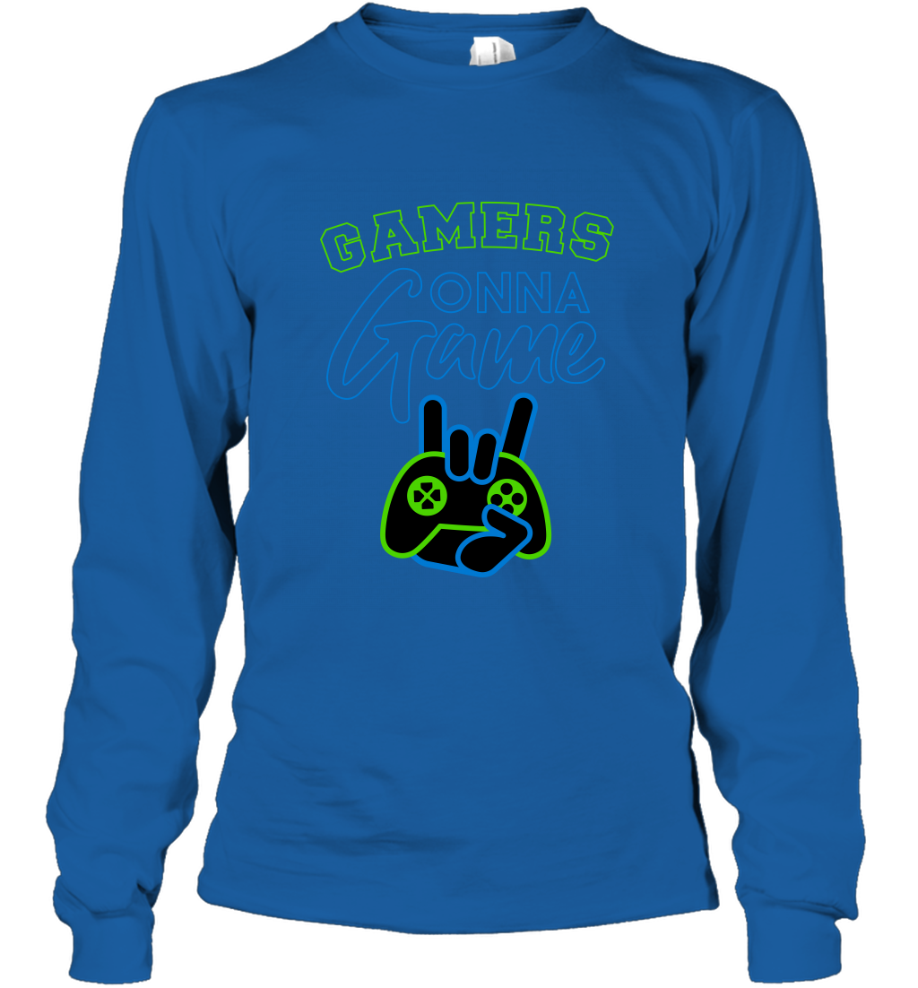 Gamer Gonna Game Gaming Shirt Long Sleeve T-Shirt Royal