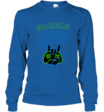 Gamer Gonna Game Gaming Shirt Long Sleeve T-Shirt Royal