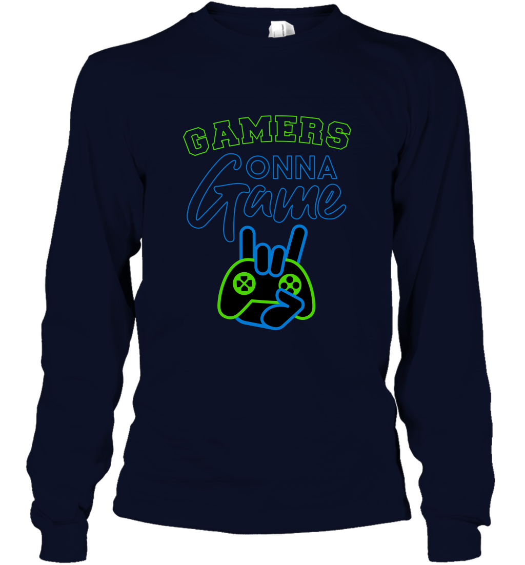 Gamer Gonna Game Gaming Shirt Long Sleeve T-Shirt Navy