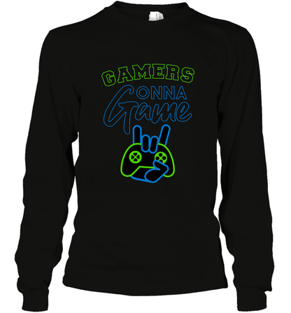 Gamer Gonna Game Gaming Shirt Long Sleeve T-Shirt Black