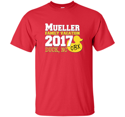 Mueller Family Vacation 2017 Duck, NC cool shirt Red