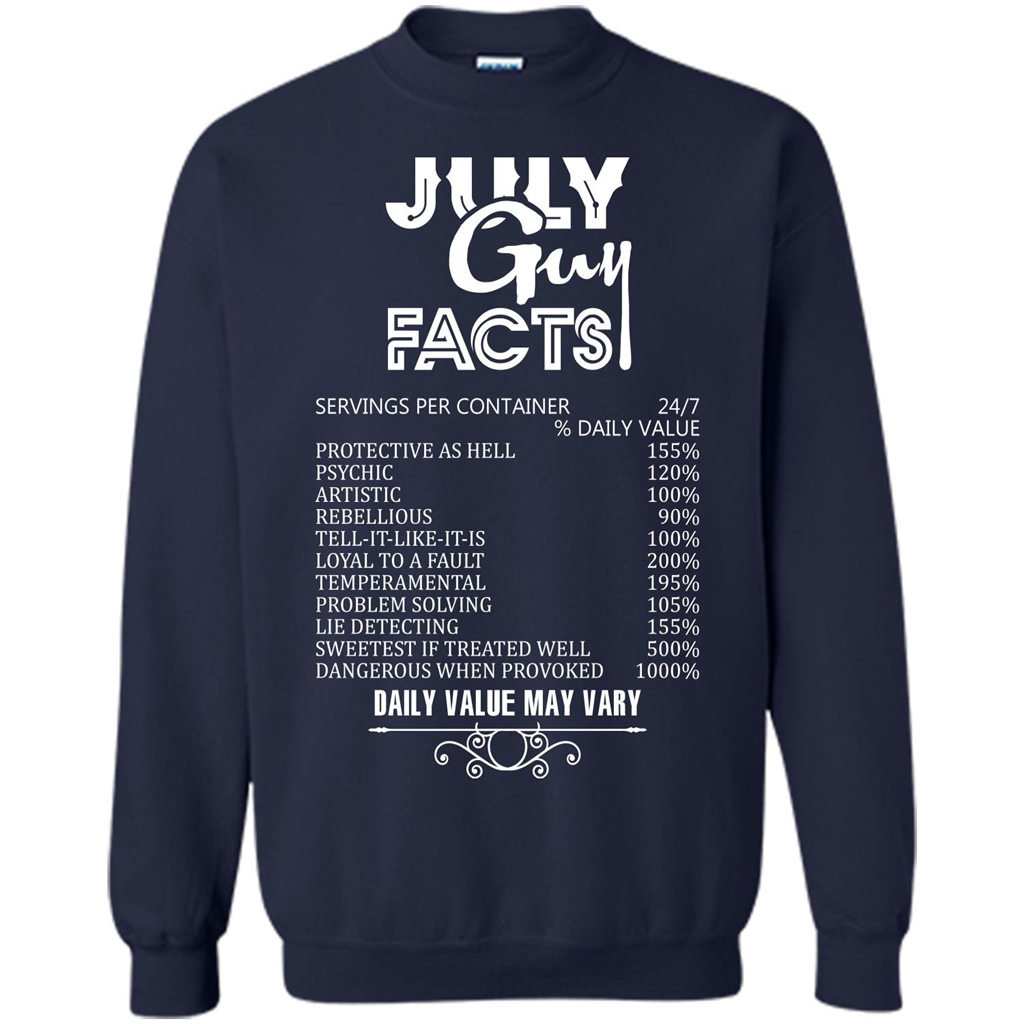 July Guy Facts T-shirt Navy