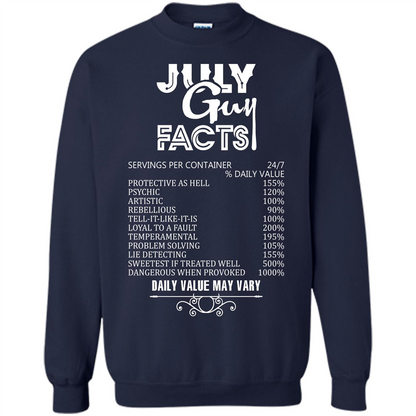 July Guy Facts T-shirt Navy