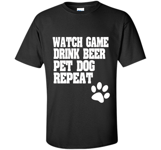 Sports Fan, Beer Drinker, Dog Lover Shirt for men and women shirt Black