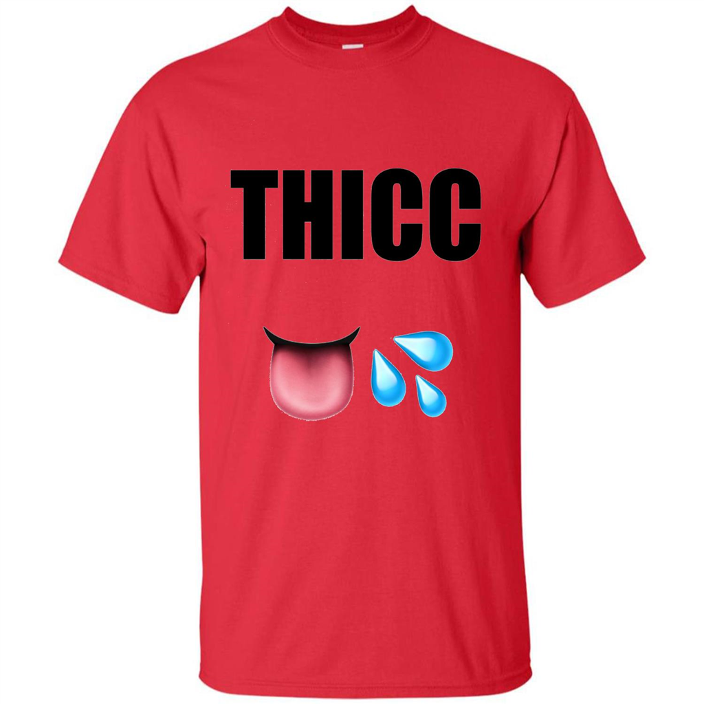 THICC Funny Gym Squat T-shirt Red