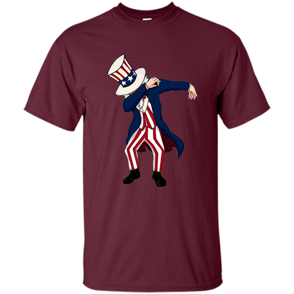 Independence Day 4th of July T-shirt Dabbing Maroon