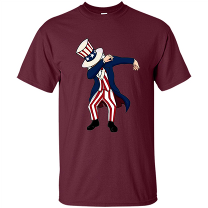 Independence Day 4th of July T-shirt Dabbing Maroon