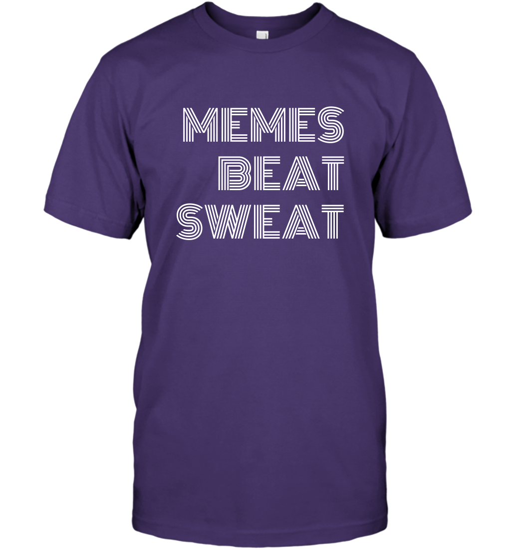 Memes Beat Sweat Shirt T-Shirt T-Shirt Purple