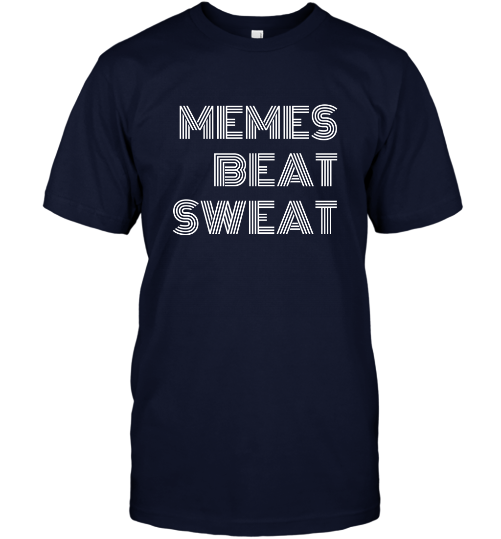 Memes Beat Sweat Shirt T-Shirt T-Shirt Navy