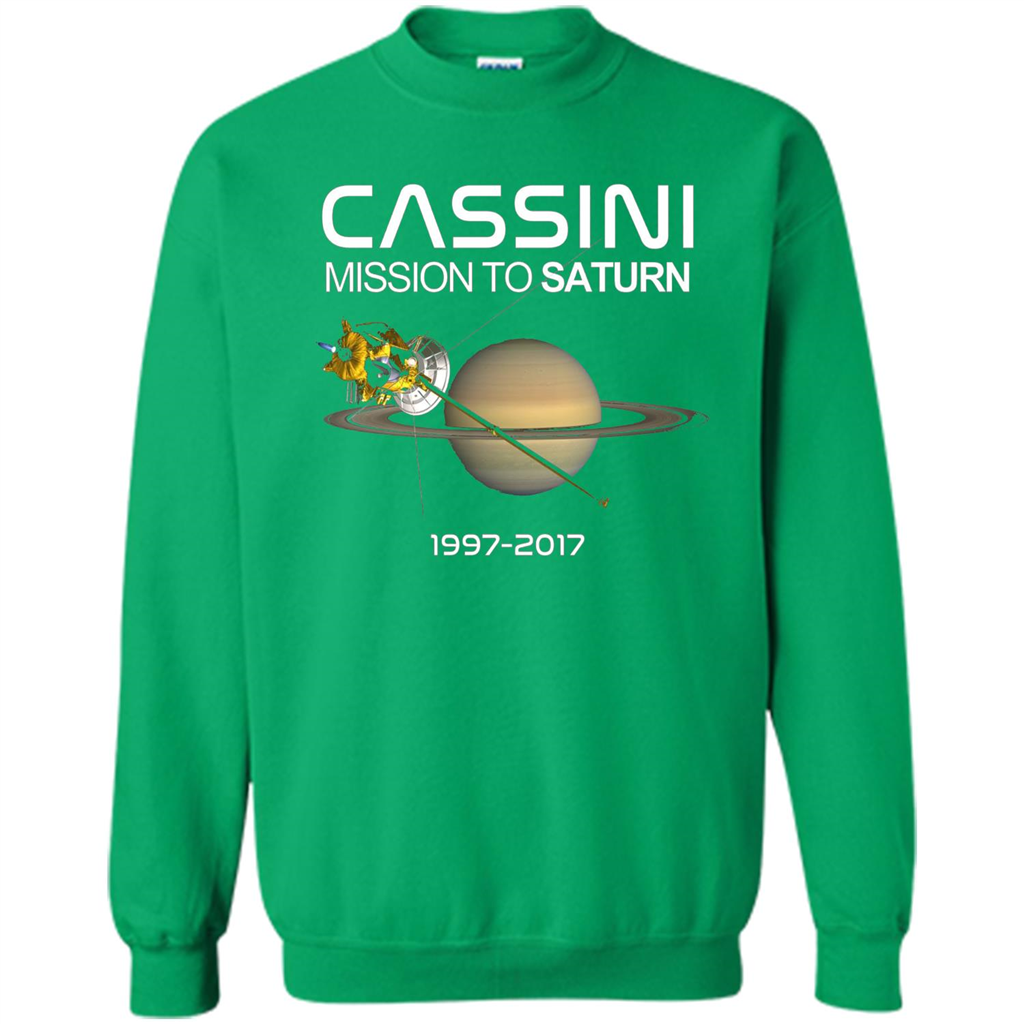 Cassini Mission to Saturn Space T-Shirt Irish Green