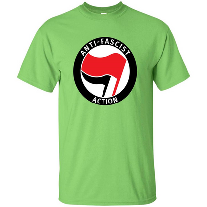 Anti - Fascist Action T-shirt Lime