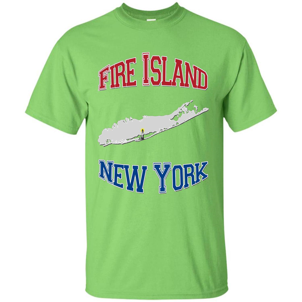 Fire Island New York T-shirt Lime