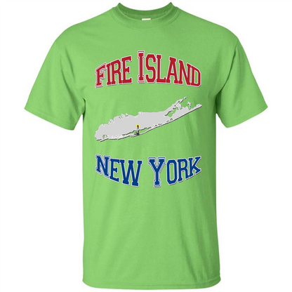 Fire Island New York T-shirt Lime