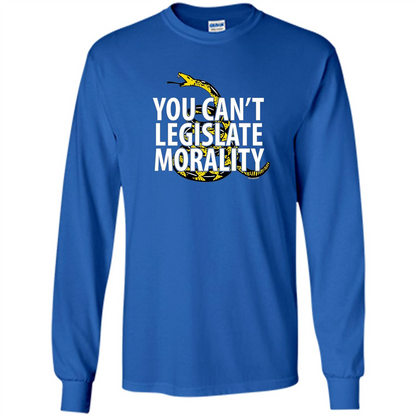 Gadsden Libertarian T-shirt You Can't Legislate Morality Royal