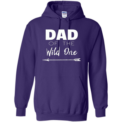 Dad and Kids T-shirt Dad Of The Wild One Father T-shirt Purple