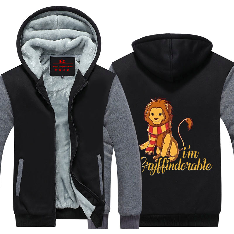 I'm Gryffindorable Harry Potter House Winter Zip Hoodies