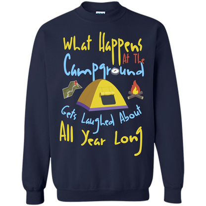 Camping T-shirtWhat Happens At The Campground T-shirt Navy