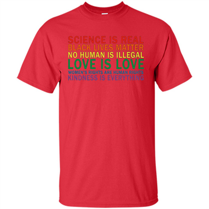 Science Is Real Black Lives Matter Shirt Red