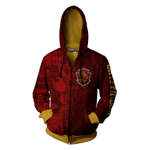 The Brave Gryffindor Harry Potter New Zip Up Hoodie