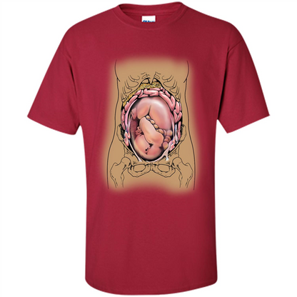 Anatomy T-shirt Fetus In Utero Cardinal