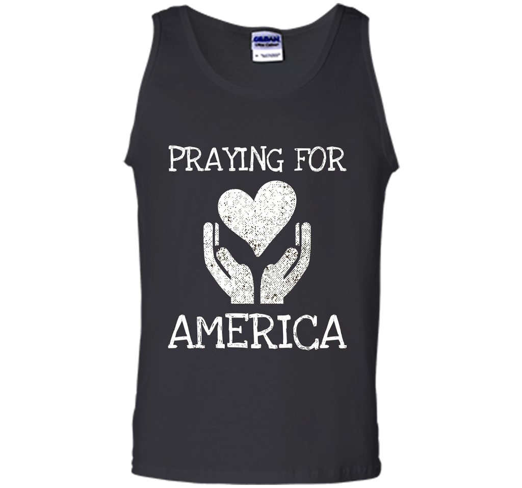 Praying for America Hands of Hope with Heart T-Shirt cool shirt Black