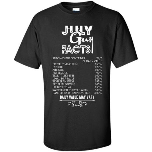 July Guy Facts T-shirt Black