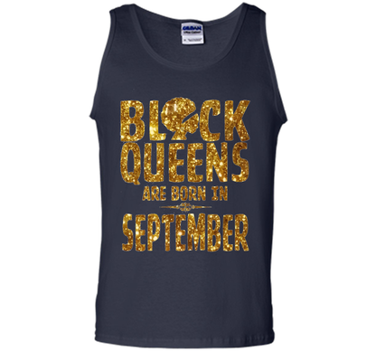 September T-shirt Black Queens Are Born In September T-shirt Navy