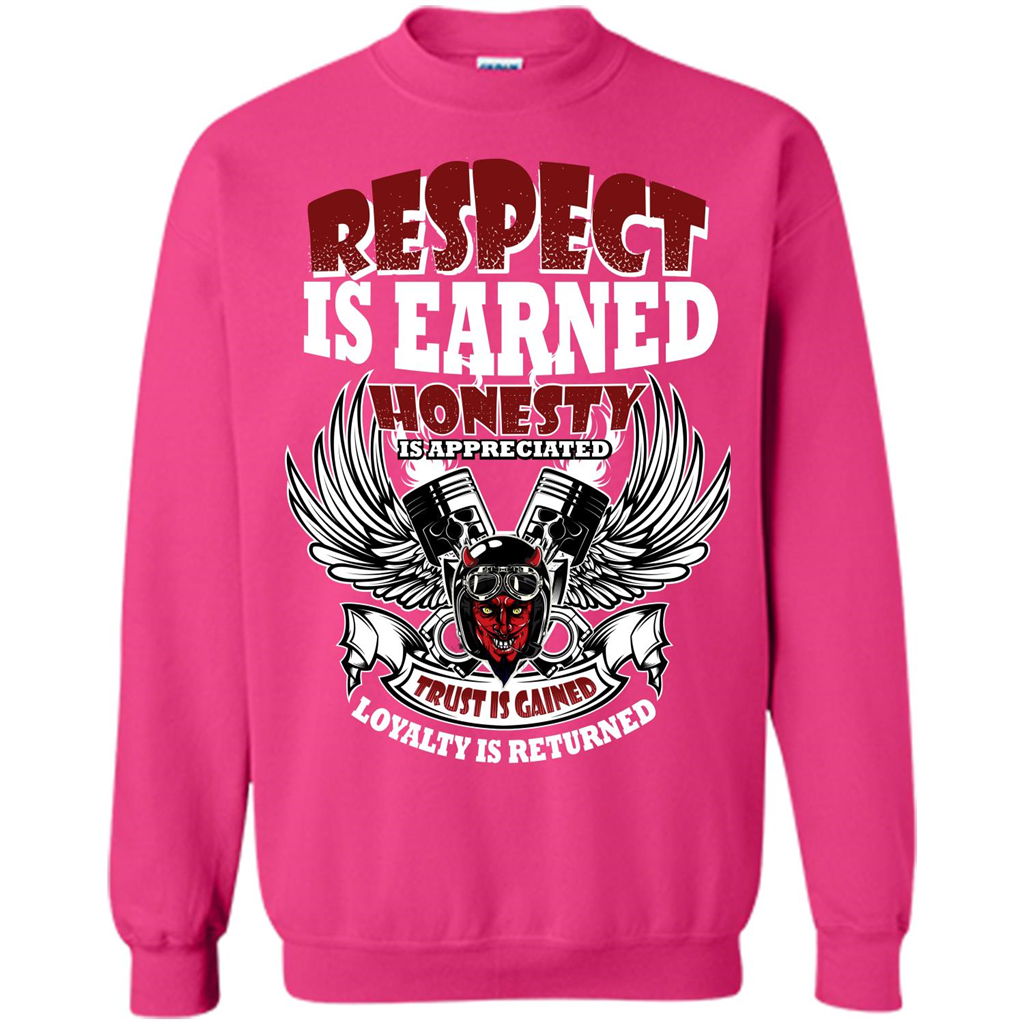 Motor T-shirt Trust Is Gained Loyalty Is Returned Heliconia