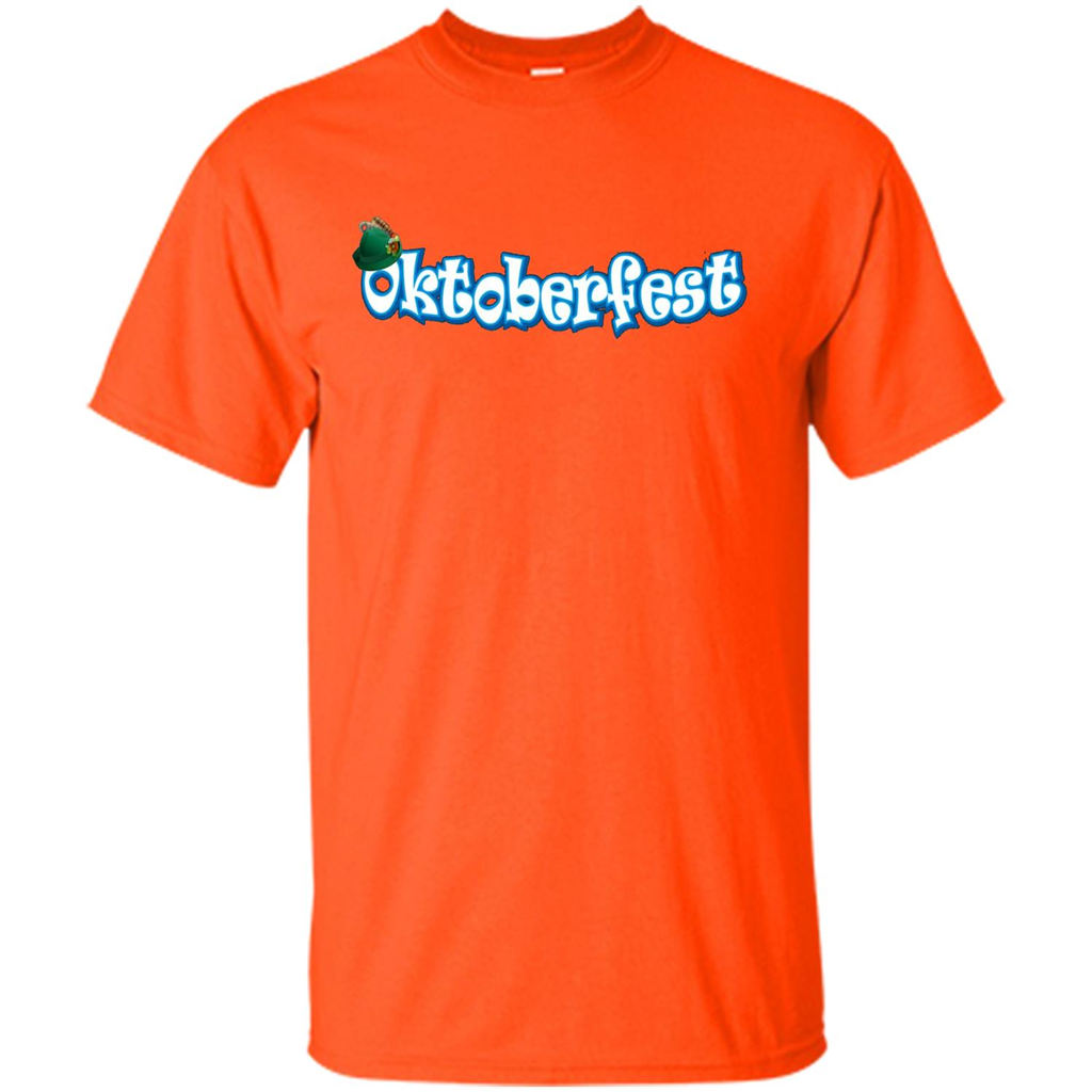 Oktoberfest Tyrolean Hat German T-Shirt Orange