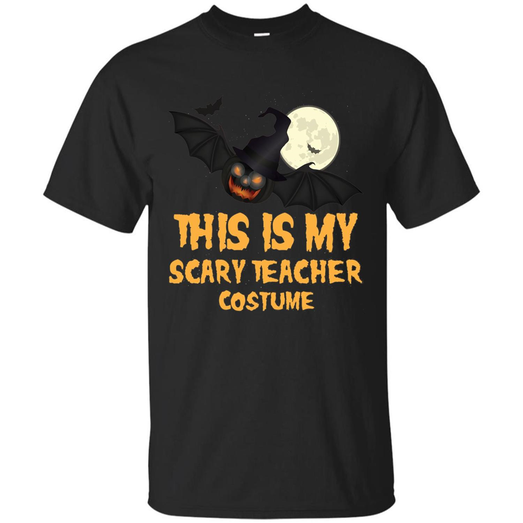 Funny Halloween Teacher T-shirt This is My Scary Teacher Costume Black