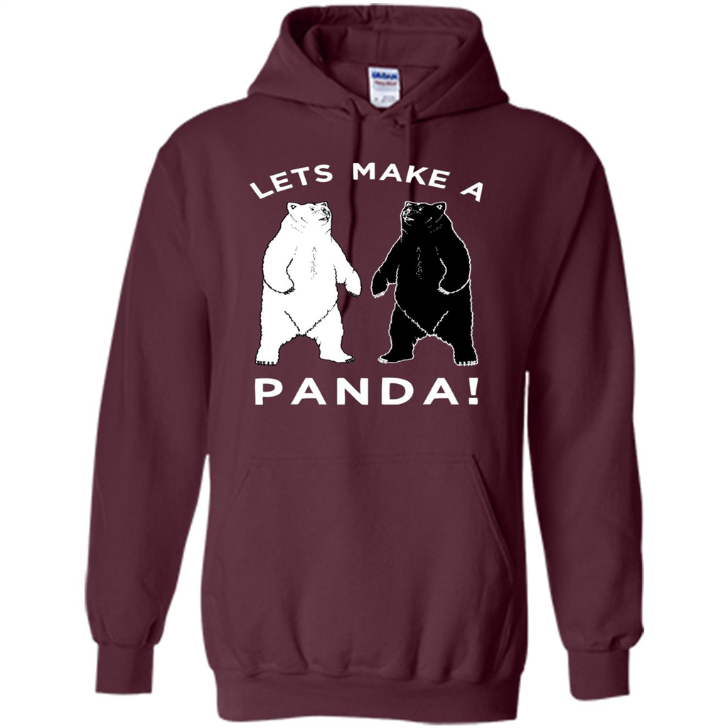 Funny Panda T-shirt Lets Make A Panda T-Shirt Maroon