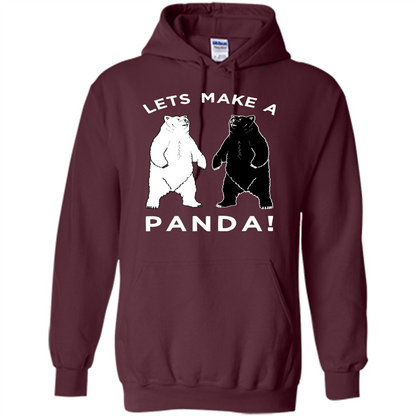 Funny Panda T-shirt Lets Make A Panda T-Shirt Maroon