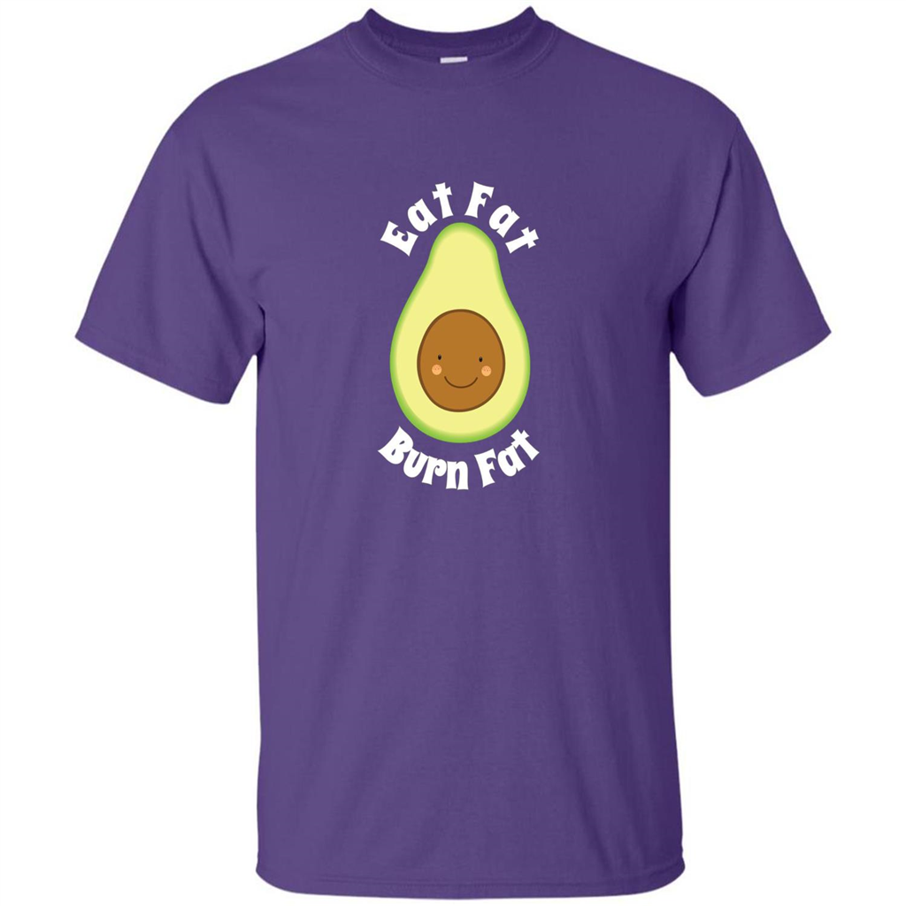 Eat Fat Burn Fat Avocado T-shirt Purple