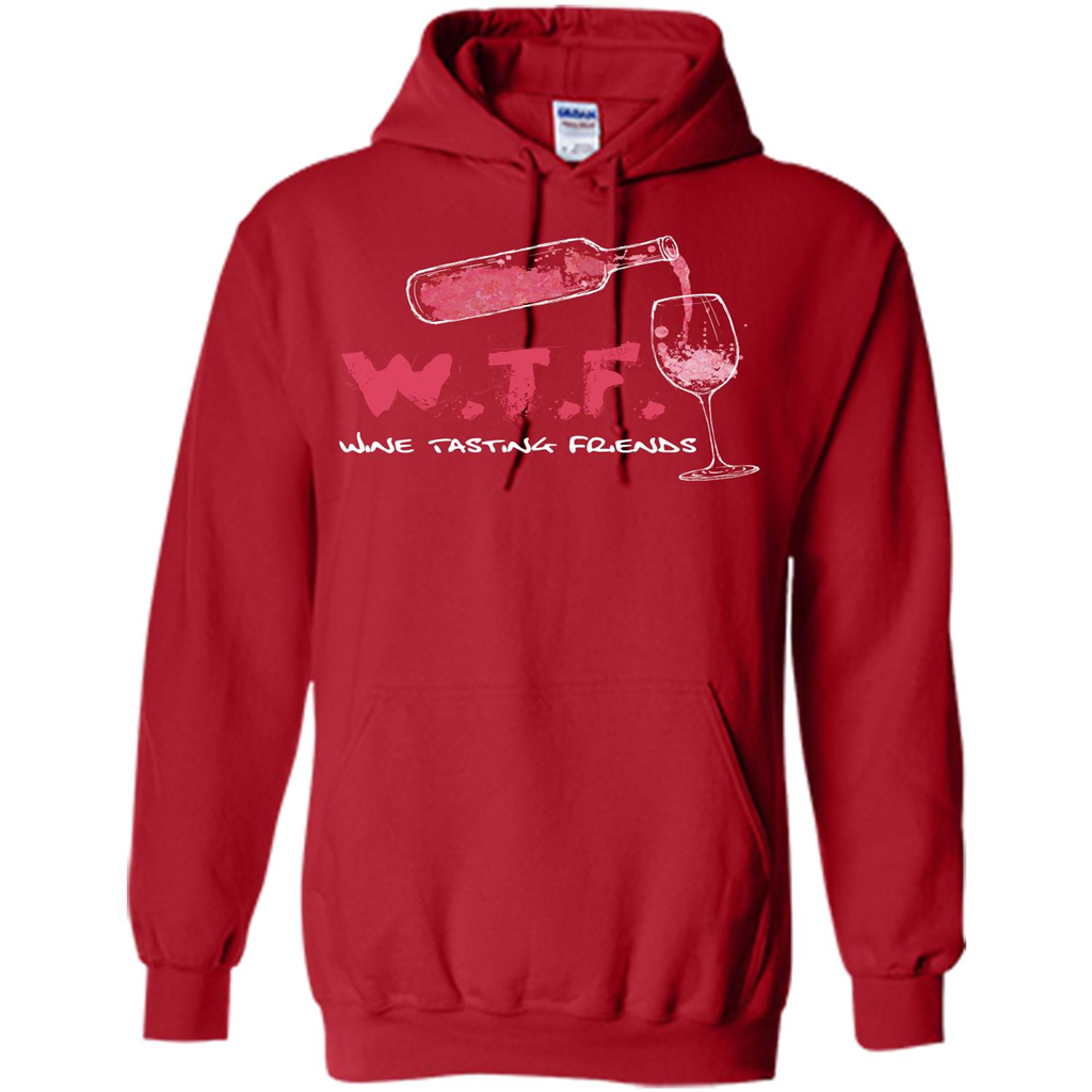 Wine T-shirt W.T.F Wine Tasting Friends T-shirt Red