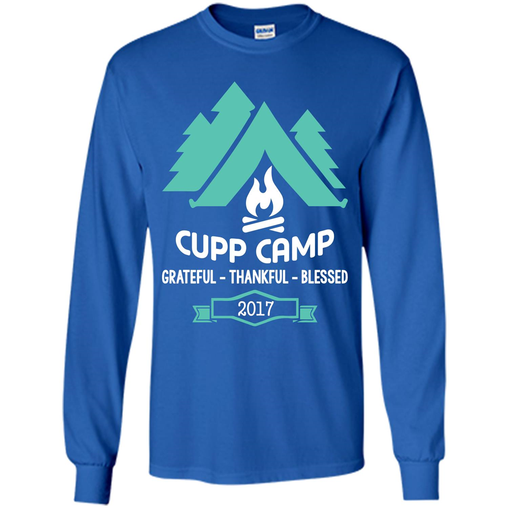 Camping T-shirt Cupp Camp Grateful - Thankful - Blessed 2017 Royal