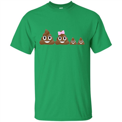 Poop Family Emoji Emoticon Smiley T-shirt Irish Green