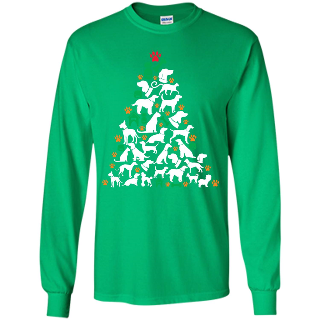 Christmas T-shirt Dog Lover Person Christmas Tree T-shirt
