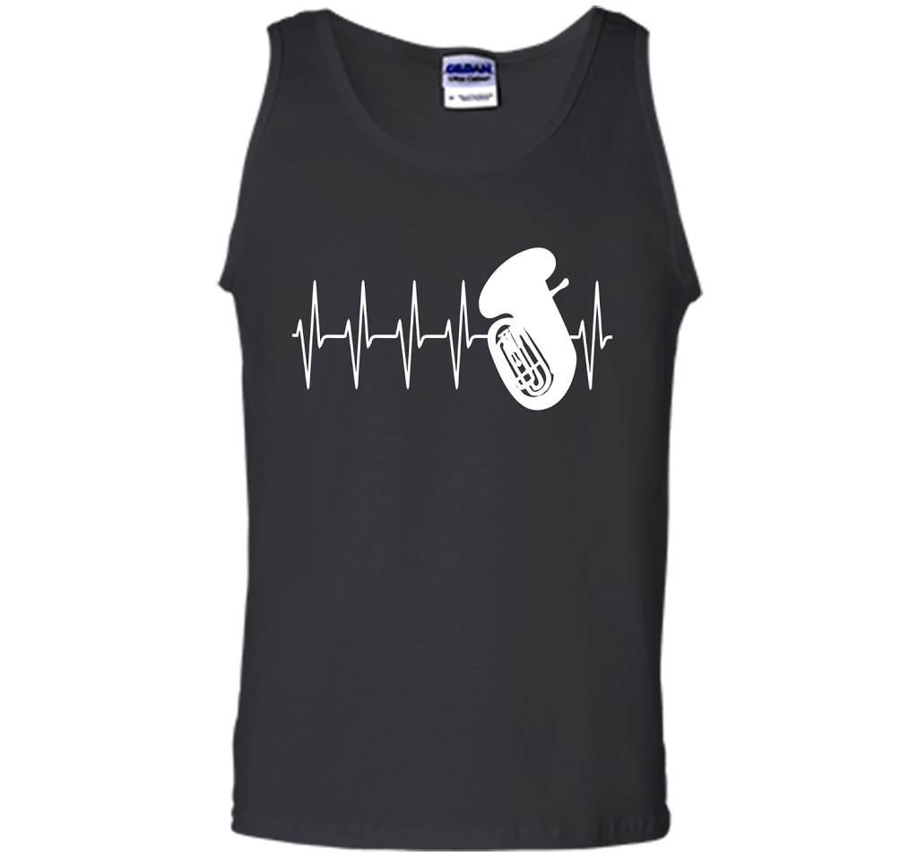 Sousaphone T-shirt Heartbeat Tube Sousaphone Black