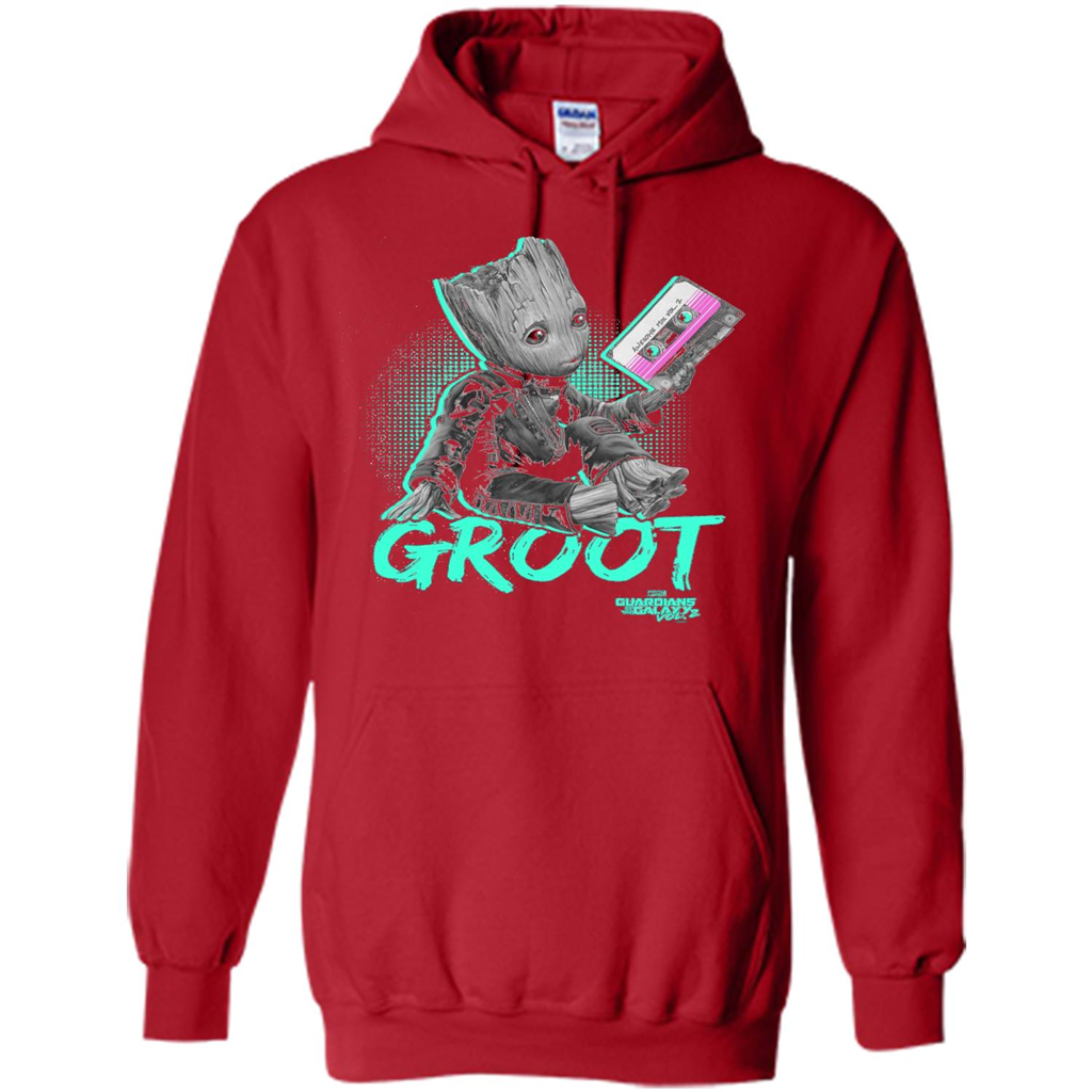 Marvel Groot Guardians of Galaxy 2 Mix Tape Graphic T-Shirt Red