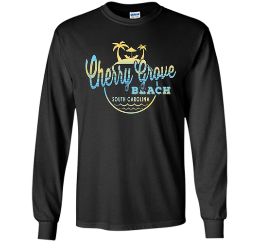cherry grove South Carolina beach tshirt t-shirt Black