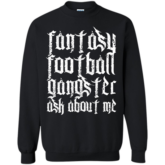 Fantasy Football T-shirt Fantasy Football Gangster Ask About Me Black
