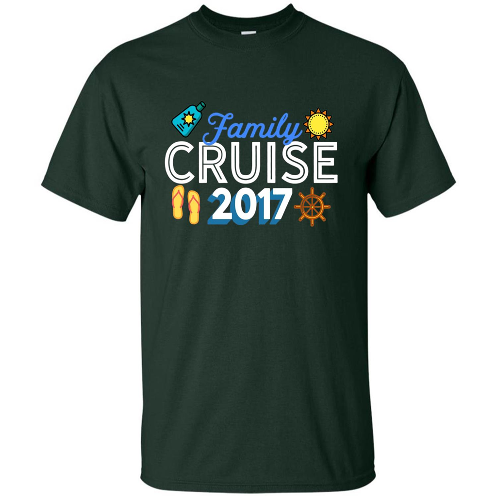 Family T-shirt Family Cruise 2017 Forest Green