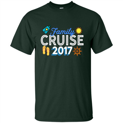 Family T-shirt Family Cruise 2017 Forest Green