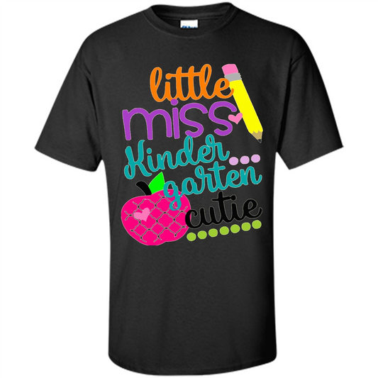 School Kids Daughter Little Miss Kindergarten Cutie T-shirt Black