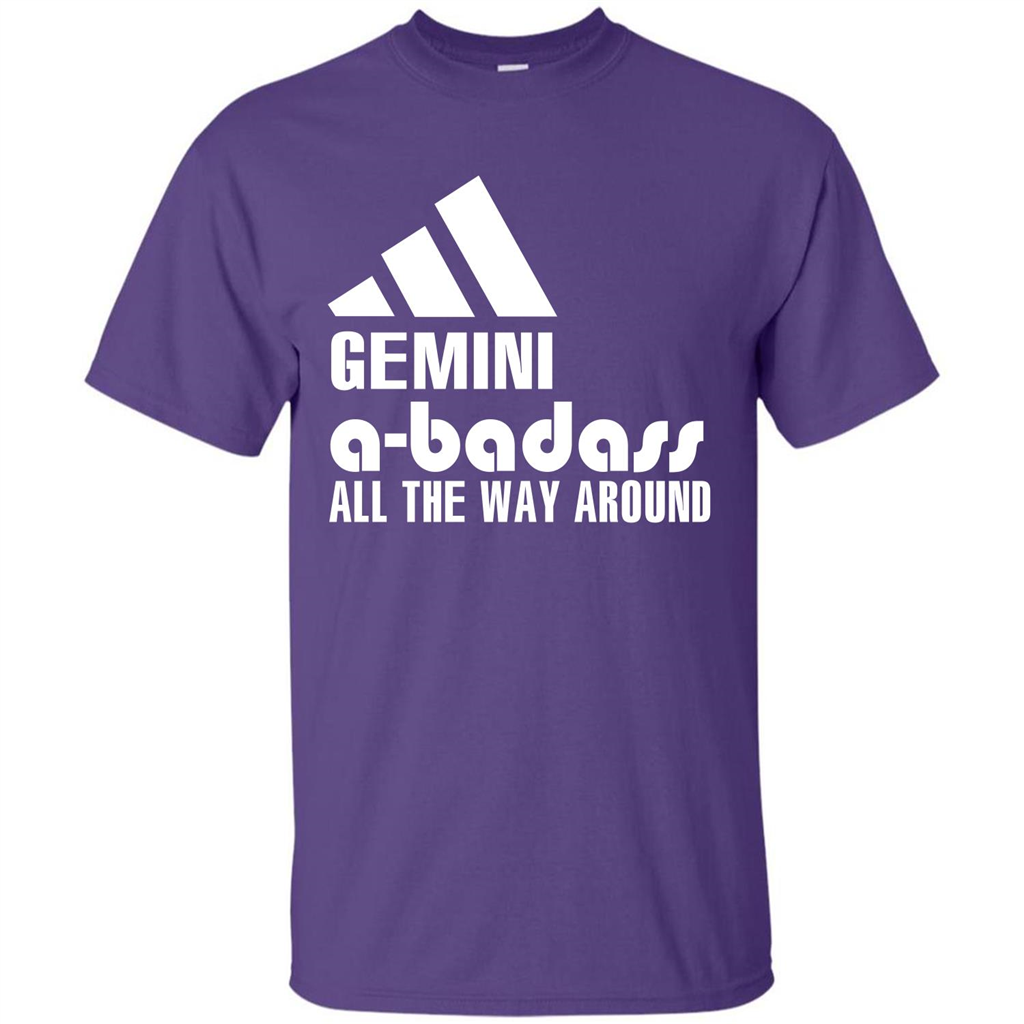 Gemini A-Badass All The Way Around T-shirt Purple