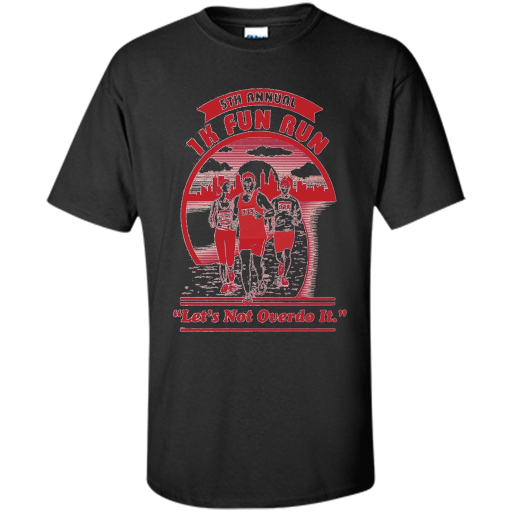 Run T-shirt Let's Not Overdo It Black