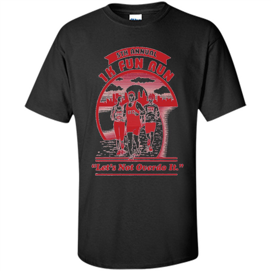 Run T-shirt Let's Not Overdo It Black