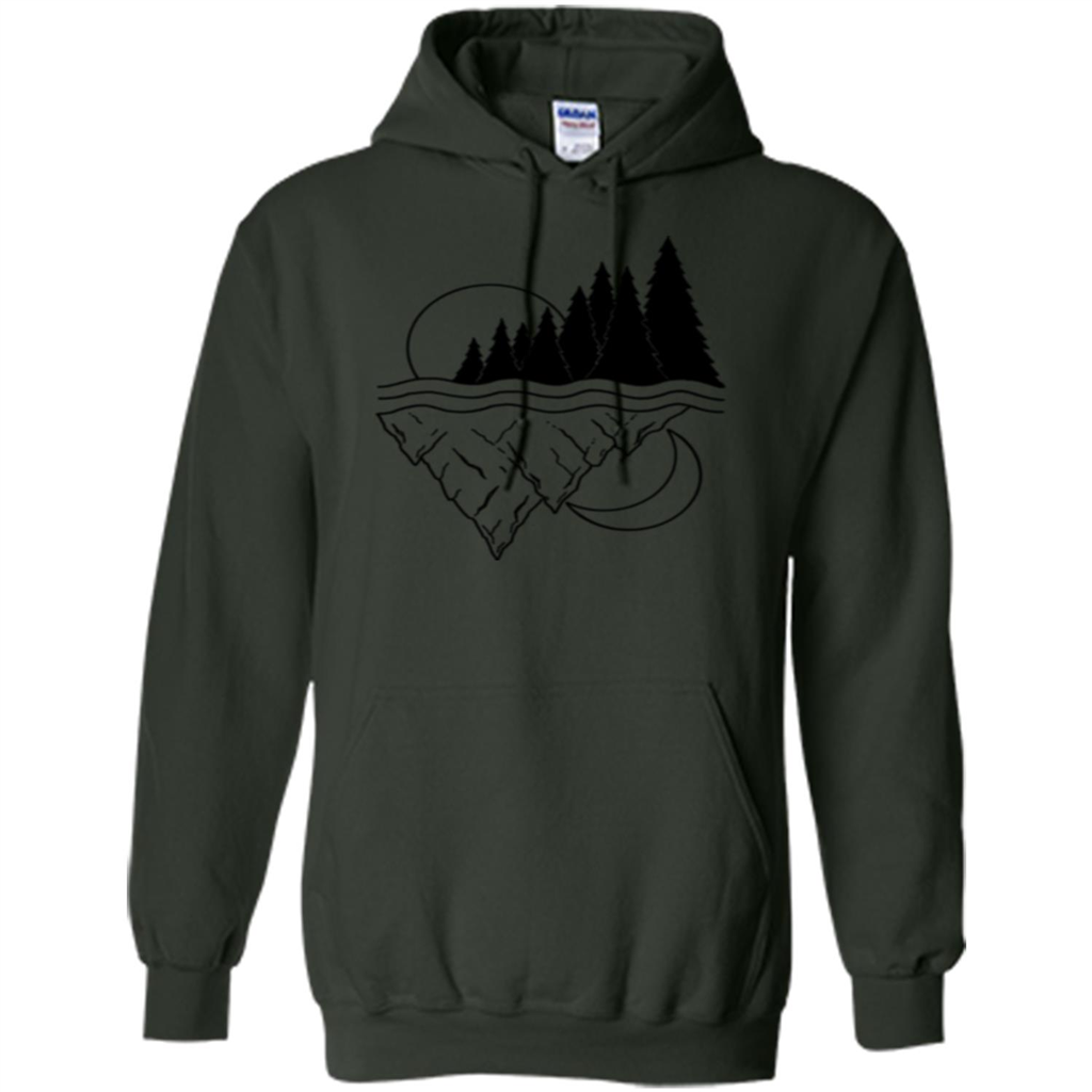 Nature Merged Moon And Sun T-shirt Forest Green