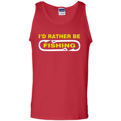 I'd Rather Be Love Fishing T-shirt Red