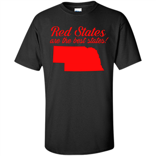 Nebraska T-shirt Red States Are The Best States Black
